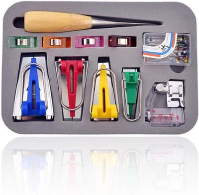 Sewing Clips en Quilting Gereedschap voor DIY Patchwork - Bias Tape Foot en Ballpoint Pennen voor Stofbewerking 4 Stuks