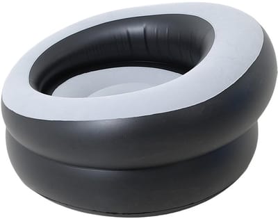 Opblaasbare Fauteuil 78 X 75 Cm Strandstoel - Voor Strand Woonkamer Slaapkamer Leeskamer Kantoor Balkon Reizen - Grijs / Antractiet