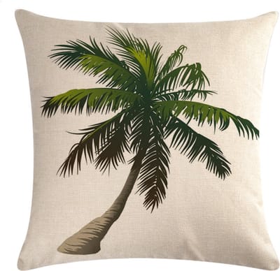 Kussens - kussenhoes Vintage California Green Palm - sierkussenhoes - palmboom - tropisch - exclusief binnenkussen