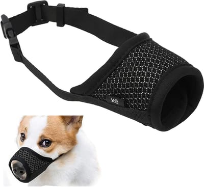 Zachte Nylon Mondkapje voor Kleine Honden - Ademend Net - Voorkomt Bijten - Blaffen - Kauwen - Chihuahua - Franse Bulldog (XS)