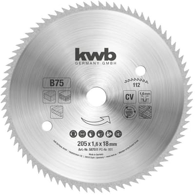 kwb 587511 Cirkelzaagblad 205 x 18 mm 1 stuk(s)