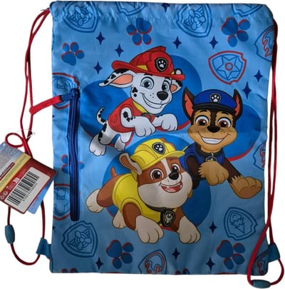 Paw Patrol Chase gymtas/rugzak/rugtas voor kinderen - blauw - polyester - 40 x 35 cm