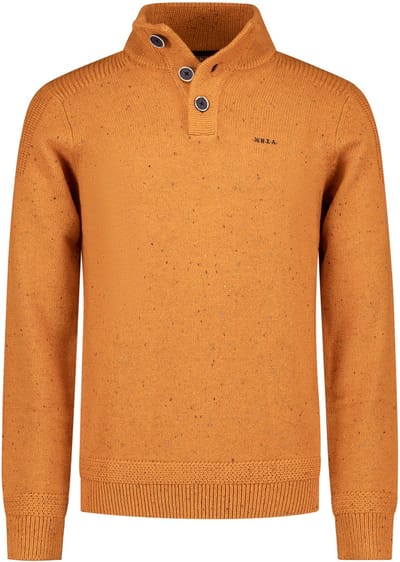 NZA New Zealand Auckland - Half zip trui - Heren - M - Roest - Katoen - 25HN475