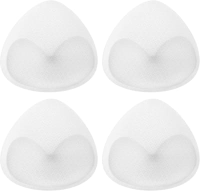 Ademende spons bh-pads - 2 paar - 13x12,4 cm - Dikte 1,1 cm - Driehoekige bh-pads - Dun aan de bovenkant en dik aan de onderkant - Ademend ontwerp voor luchtcirculatie en vochtafvoer - Geschikt voor verschillende bh's