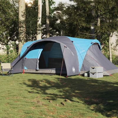 Vidaxl Tente Familiale, Dôme, 6 Personnes, Bleu, Imperméable