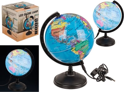 Wereldbol - led verlichting - 15.5 cm - Inclusief usb - Voor de woonkamer - Slaapkamer