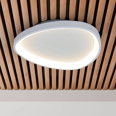 Näve LED plafondlamp Argesa Ø 60,5 cm, wit, CCT, afstandsbediening