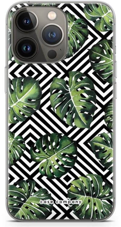Case Company® - Hoesje geschikt voor iPhone 13 Pro hoesje - Geometrische jungle - Soft Cover Telefoonhoesje - Bescherming aan alle Kanten en Schermrand