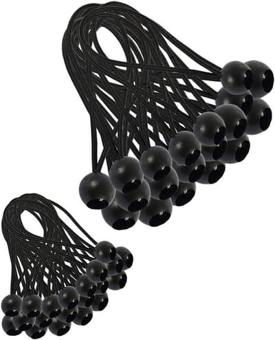 Set van 30 zeilen met rubberen spanningstrekker van 12 cm en 18 cm voor tenten en gazebos, waterdicht en duurzaam