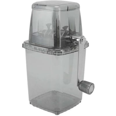 Pileur à glace portable 1,25 L à manivelle DIY manuel hachoir à glace pilée machine pour la maison l'extérieur noir transparent