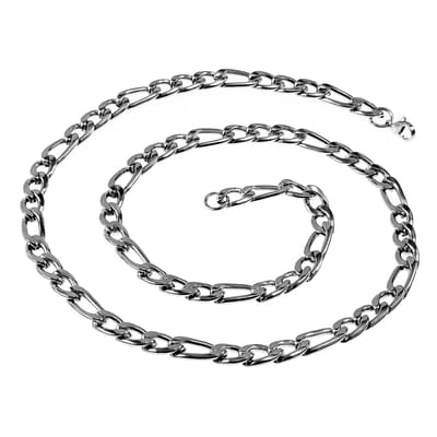 60cm x 8mm Ketting Unisex - Licht Gepolijste RVS - Figaro Schakelsketting Dames - Heren