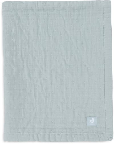 Jollein Baby Deken Wieg Jersey 75x100cm - Jacquard Sea Green - GOTS