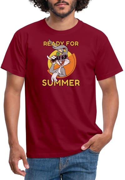 Looney Tunes Bugs Bunny Ready For Summer T-Shirt Heren