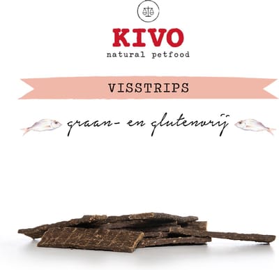 Kivo Petfood - Hondensnack Visstrips 125 gram - Graanvrij en Glutenvrij