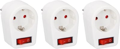 Benson Stekkerdoos met schakelaar - Pakket van 3x stuks - stopcontact - kinderbeveiliging - 3500W