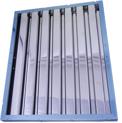 AllSpares Lamellenfilter zonder handgrepen geschikt voor Horeca Afzuigkappen (Type B) (450x480x25mm)