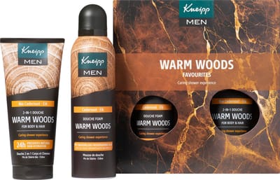 Kneipp Warm Woods Favourites Geschenkset - Activerend en Krachtig - Inhoud 2x 200 ml