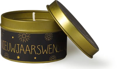 Sojakaars XS - Een Blikje Nieuwjaarswensen zwart 60 x 40 mm