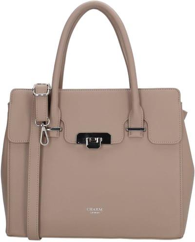 Charm London Soho Handtas - Schoudertas - Crossbody - Dames - Lichttaupe