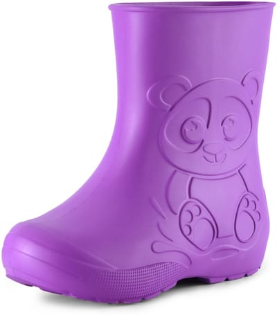 Ladeheid LA-CA-Panda Kinder Regenlaarzen - Rubber - Licht - EVA - Lilla - 32/33