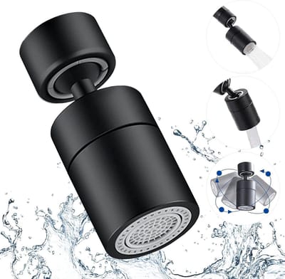 Universele kraanbeluchter met 360° draaibare spuitfilter en waterbesparingsmodi