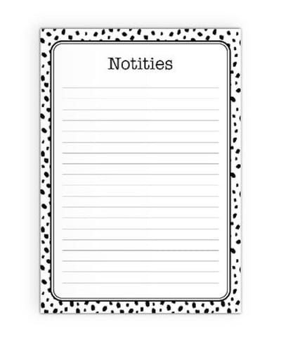 A5 Notitieblok - Dots wit/zwart