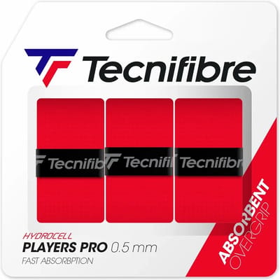 Tecnifibre Players Pro (3 stuks) - Rood - 0.5 mm - overgrips