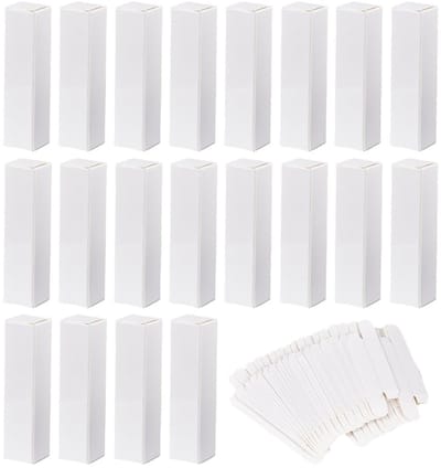 Dailygoods- Lipstickdozen 50 Stuks - Kraftpapier - Verpakking voor Lipgloss - DIY Geschenken - Opslag voor Make-up - 2 cm Breed, 8,5 cm Hoog - Verpakkingsdozen