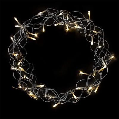 Decoratieve LED Metalen Krans met Timer voor Binnen - Ø30cm Warm Wit Licht
