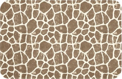 WC mat 60x40 cm - Antislip - Giraf - Klassiek - Bruin - Toiletmat - Vloermat - Douchemat - Toilet tapijt - Toiletmatten