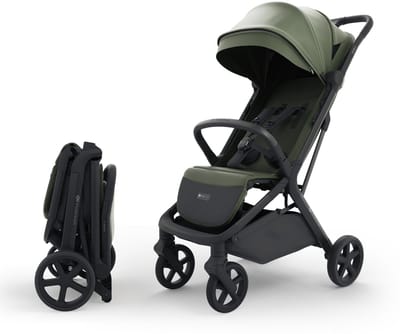 Kinderkraft NUBI 3 Buggy – Lichtgewicht & Automatisch Inklapbaar – Tot 27 kg – Verstelbare Rugleuning – Groente