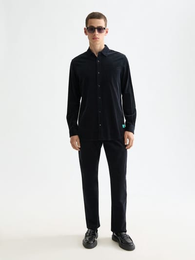 Scotch & Soda The Zee Straight Jeans In Coloured Corduroy Antracite Maat: W30L32 | Relaxed Jeans Outlet | Heren | Zwart