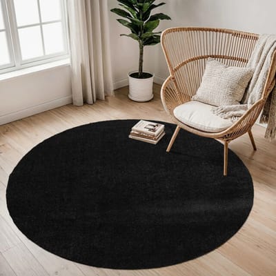 Muratap Comfy soft rond effen vloerkleed wasbaar uni 200 cm rond
