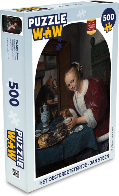Puzzel Het oestereetstertje - Jan Steen - Legpuzzel - Puzzel 500 stukjes