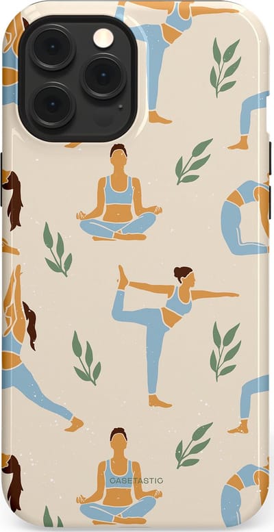 Casetastic Hoesje Geschikt voor Apple iPhone 12 Pro Max Magsafe - Stijlvolle Beschermende Duo-layer Case - Yoga zen