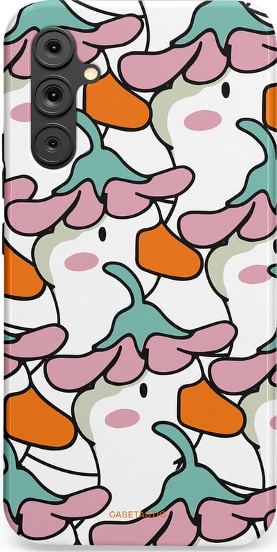 Casetastic Hoesje Geschikt voor Samsung A34 (5G) - Stijlvolle Beschermende Duo-layer Case - Bloempjeshoed