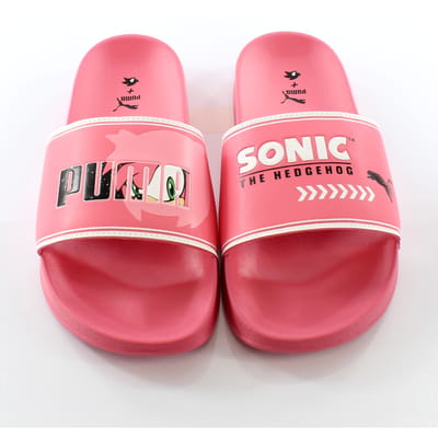 Puma SEGA Leadcat FTR SONIC JR Slide Slip On Junior Flip Flop Roze 372342 02