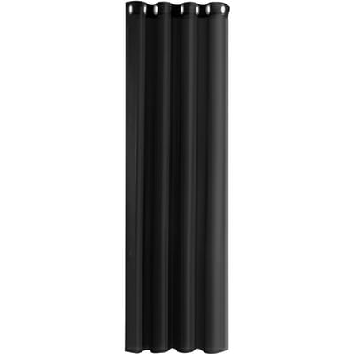 2 STUKS Gordijn Modern Eenvoudig Waterdicht Effen Kleur Trilon Transparant Geperforeerd Zonwering Anti-plooi UV 132cm * 213cm zwart