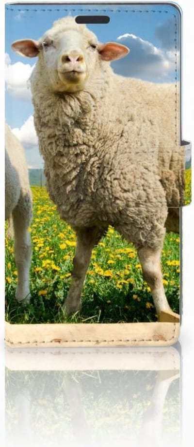 Sony Xperia Z3 Telefoonhoesje met Pasjes Schaap en Lammetje