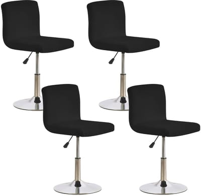 Dailygoods- Barstoel met rugleuning - Stretch Stoelhoes - Eetkamerstoel - Barkruk - 4 Stuks - Bescherming tegen vlekken