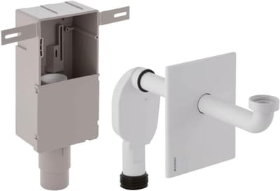 Inbouw Sifon voor Wastafel - Aansluitstuk in Wit