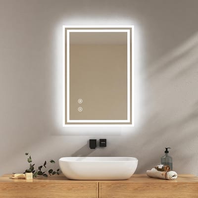 Badkamerspiegel met Verlichting 50 x 70 cm - Dimbaar, Anti-condens, Touchfunctie, Energiebesparend