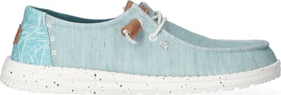 HEYDUDE - Wendy Heathered Slub Tropical Dames Instappers Blue - Maat 43