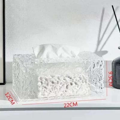 Rechthoekige Acryl Tissuebox Huisdecoratie Kunst Servet Tissuebox Woonkamer Eettafel Tissue Opbergdoos Decoratie