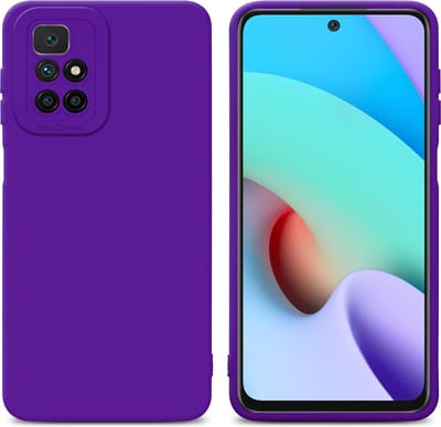 Cadorabo Hoesje geschikt voor Xiaomi RedMi 10 in FLUID DONKER PAARS - Beschermhoes gemaakt van flexibel TPU silicone Cover Fluid Case