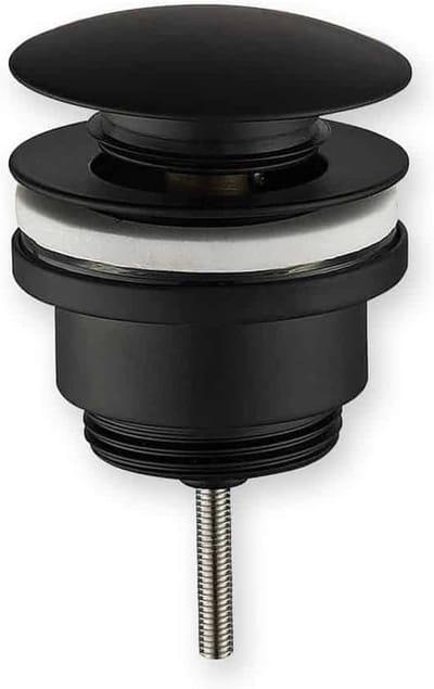 Luxe click waste afvoerplug 1¼" mat - Afvoerpluggen - afvoerstop - afvoerplug - Universele pop-up afvoerplug - zwart