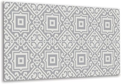 Tulup PVC Wandpaneel - Geometrisch Patroon Vinyl Wandpaneel - 100 cm x 50 cm - Grijs Wandbekleding Vinyl - 1 stuk - PVC Muurpaneel - Mozaïek Muurpaneel - Wandpaneel PVC - Plaktegels Keuken en Badkamer