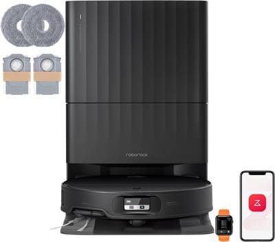 Roborock Qrevo Edge 2 Set-robotstofzuiger met dweilfunctie-25.000 Pa-7,98 cm ultraslank-12 mm dweilheffing-80°C warmwatermopwas& zelfreinigend station-FlexiArm-RetractSense navigatie-dubbel anti-klitssysteem-reactieve AI & Roborock app-bediening