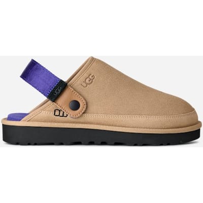 UGG® Goldencoast Clog II in Sand/Regal Blue, Size 12, Suede/Polyester