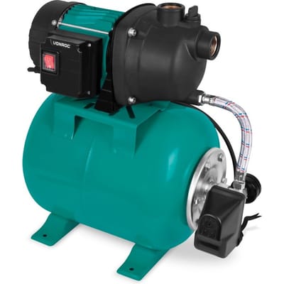 VONROC Hydrofoorpomp / hydrofoorset met drukschakelaar - 800W - 3300l/h - 19L tank - Kunststof pomphuis